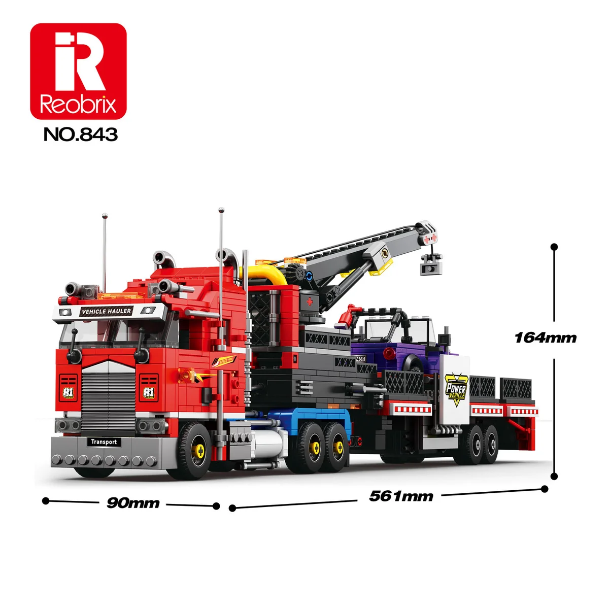 Klocki REOBRIX 843 Ciężarówka z naczepą (1387 elementów) 5 Klocki REOBRIX 843 Ciężarówka z naczepą (1387 elementów) – Bild 5