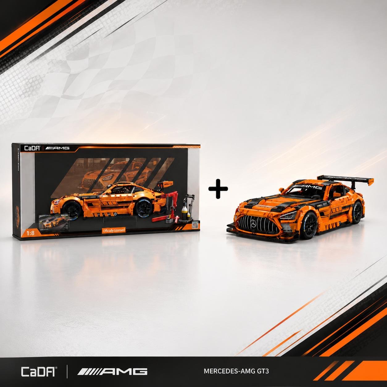 C64008W+DPB Mercedes AMG GT3 Rennwagen mit Display Box 2 C64008W+DPB Mercedes AMG GT3 Rennwagen mit Display Box – Bild 2