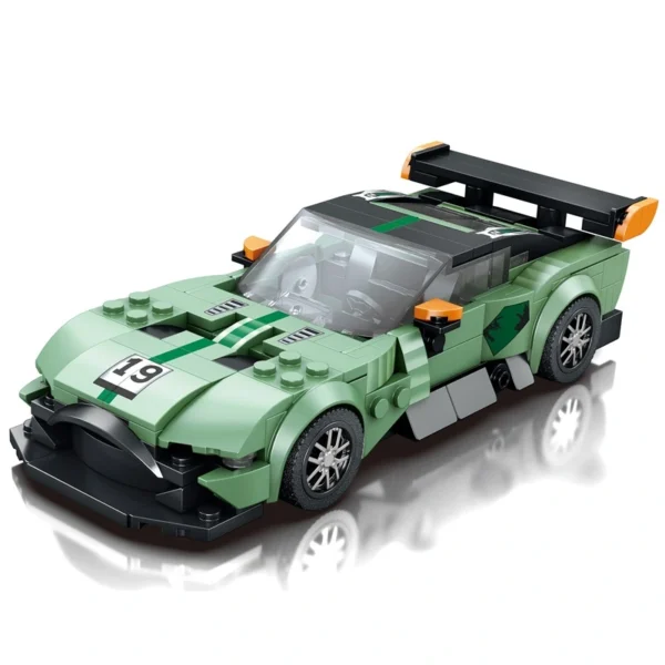 Reobrix Technologie No. 798 Aston Martin DB12  grüner Sportwagen Klemmbaustein Set – Bild 3