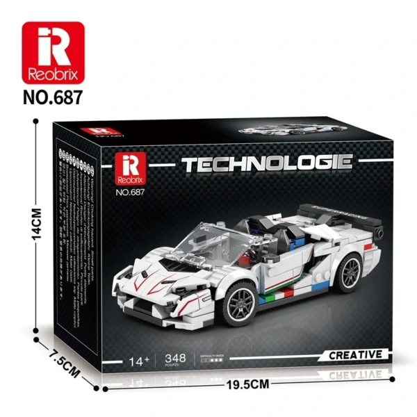 Reobrix Technologie creative No. 687 Lamborghini Aventador SVJ Klemmbaustein Set – Bild 4