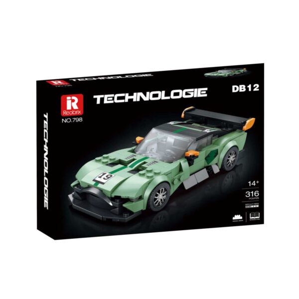 Reobrix Technologie No. 798 DB12  grüner Sportwagen Klemmbaustein Set