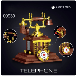 Vintage Telephone/Telefon aus 410 Teilen Klemmbaustein Set