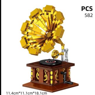 Retro Grammophon Klemmbaustein Set