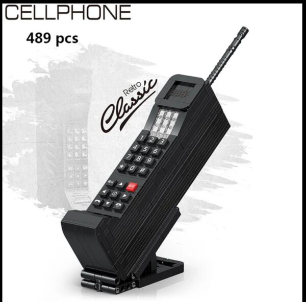 Retro Mobiltelefon/Handy Klemmbaustein Set