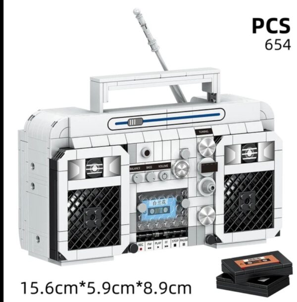 Retro Kassettenrekorder / Radio Klemmbaustein Set
