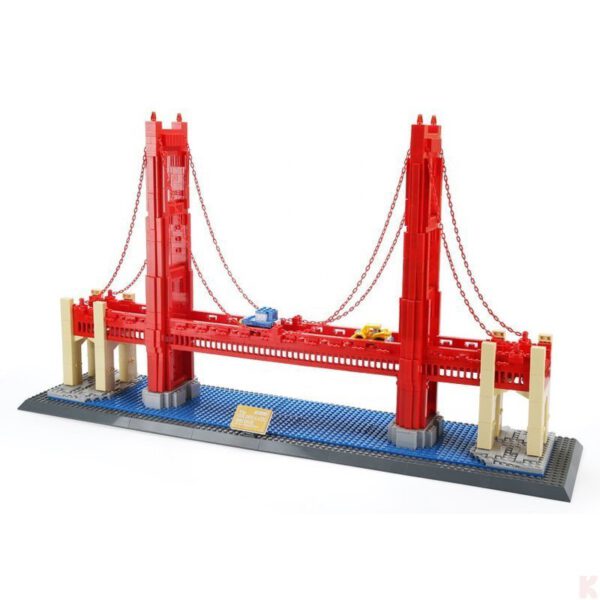 Wange 6210 Architektur The Golden Gate Bridge of San Fransisco Klemmbaustein Set – Bild 2