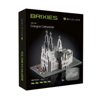 BRIXIES 200.190 Kölner Dom – 1284‑Teile Mini‑Klemmbaustein Set | 3D Architekturmodell ab 8 Jahren