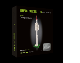 BRIXIES München Olympiaturm Klemmbaustein Set