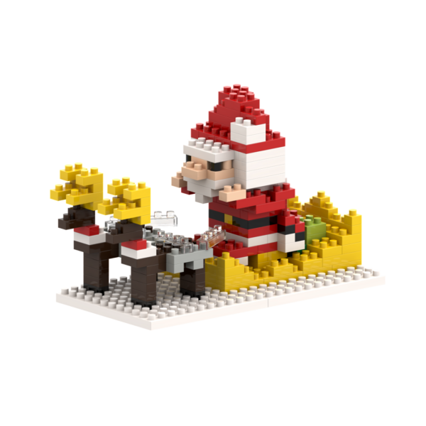 BRIXIES Weihnachtsschlitten Klemmbaustein Set – Bild 2