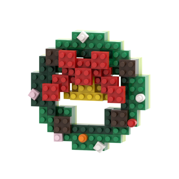 BRIXIES Weihnachtskranz Klemmbaustein Set – Bild 3