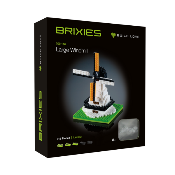BRIXIES Große Windmühle Klemmbaustein Set