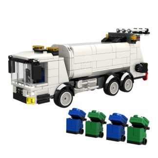 BRIXIES Plus Müllwagen / Trash Car Klemmbaustein Set