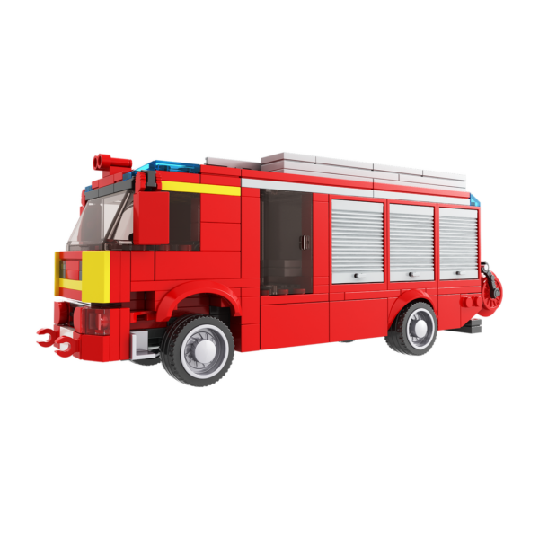 BRIXIES Plus Feuerwehr Löschfahrzeug / Fire engine Klemmbaustein Set – Bild 2