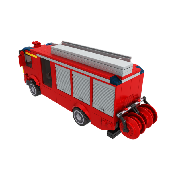 BRIXIES Plus Feuerwehr Löschfahrzeug / Fire engine Klemmbaustein Set – Bild 3