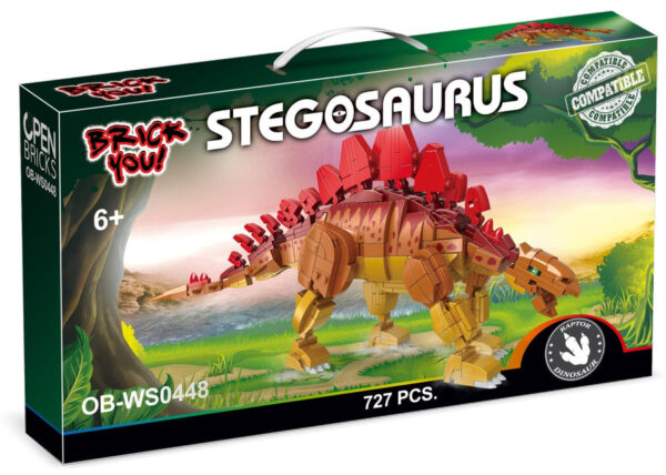 OPEN BRICKS OB-WS0448 - Dinosaurier Stegosaurus Klemmbaustein Set