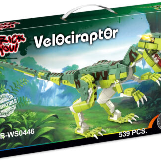 OPEN BRICKS OB‑WS0446 Velociraptor – Detailreiches Dinosaurier Klemmbaustein Set
