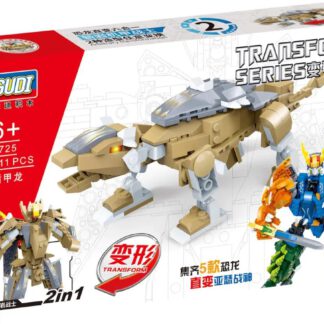 Gudi 8725 Transform Mecha‑Dino Ankylosaurus – Futuristisches Klemmbaustein Set