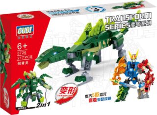 Gudi 8726 Transform Mecha-Dino Stegosaurus Klemmbaustein Set