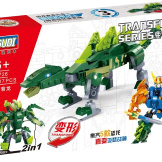 Gudi 8726 Transform Mecha‑Dino Stegosaurus – Futuristisches Klemmbaustein Set