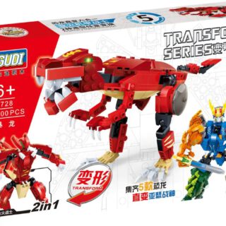 Gudi 8728 Transform Mecha-Dino: T-Rex Klemmbaustein Set
