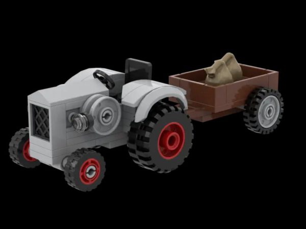 Kiddicraft KC1109 Kleiner Trecker mit Anhänger Klemmbaustein Set – Bild 2