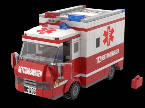 Kiddicraft KC1203 Rettungswagen Klemmbaustein Set – Bild 2