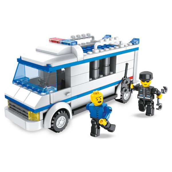alleblox AB2010 Polizei Gefägniswagen Klemmbaustein Set – Bild 2