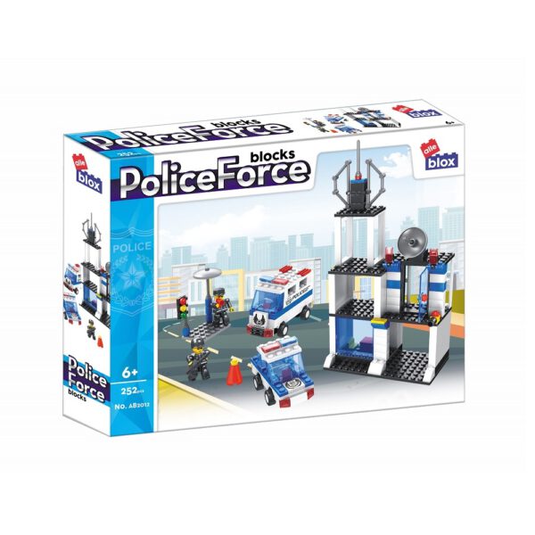 alleblox AB2012 Polizeistation Klemmbaustein Set