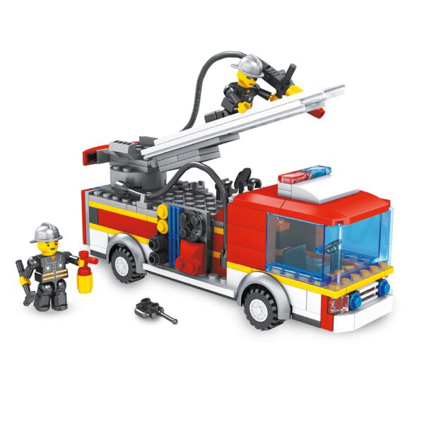 alleblox AB1012 Feuerwehr Drehleiter / Leiterwagen Klemmbaustein Set – Bild 2
