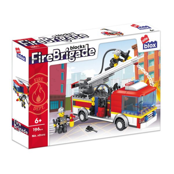 alleblox AB1012 Feuerwehr Drehleiter / Leiterwagen Klemmbaustein Set