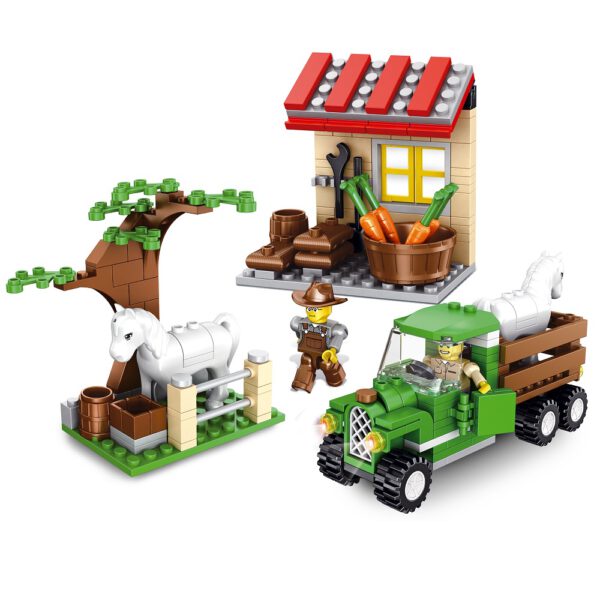 alleblox Bauernhof Traktor-Set Klemmbaustein Set – Bild 2