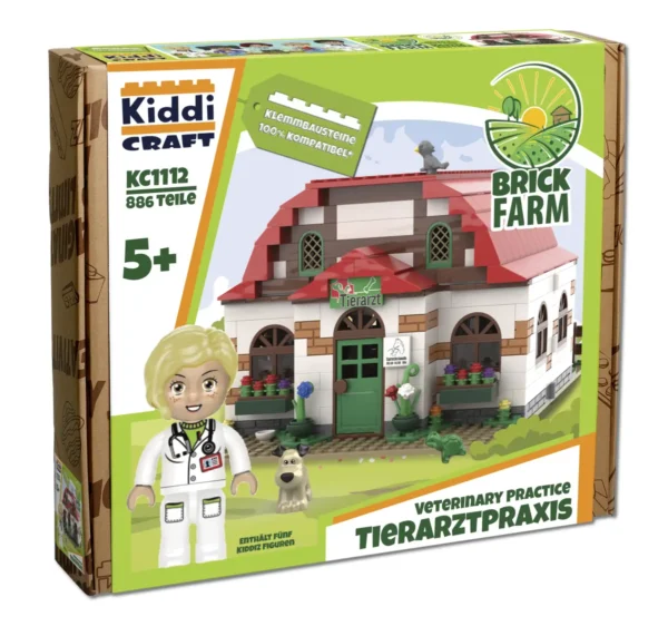 Kiddicraft KC1112 Tierarzt-Praxis Klemmbaustein Set
