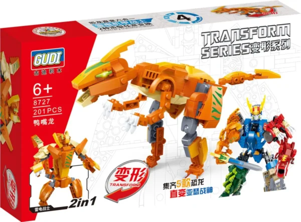Gudi 8727 Transform Mecha-Dino Parasaurus Klemmbaustein Set