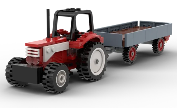 Kiddicraft KC1110 Großer Schlepper mit Anhänger Klemmbaustein Set – Bild 2