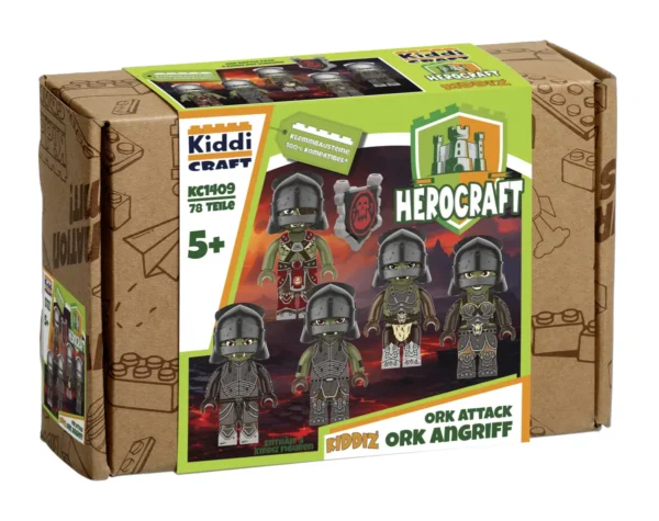 Kiddicraft KC1409 KIDDIZ Figuren-Pack: Ork Angriff Klemmbaustein Set