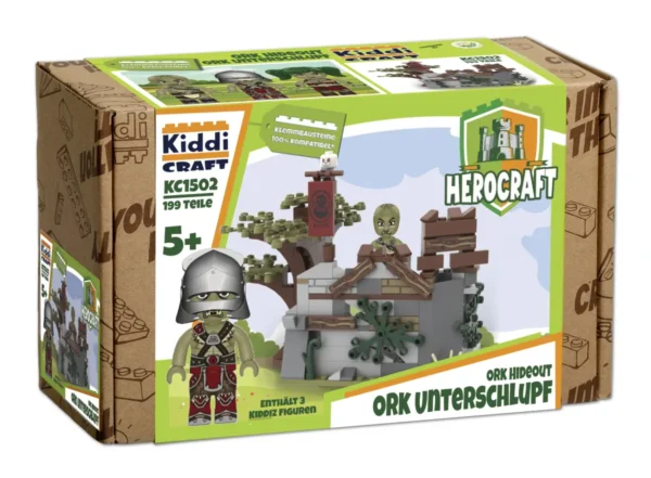 Kiddicraft KC1502 Ork Unterschlupf Klemmbaustein Set