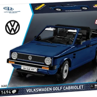 Cobi 24360 Volkswagen Golf I Cabrio (1979) – Detailreiches Klemmbaustein Modell des legendären „Erdbeerkörbchens“