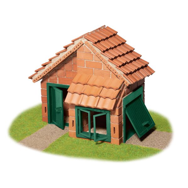 Haus mit Ziegeldach - Steinbaukasten teifoc 4210 – Bild 2