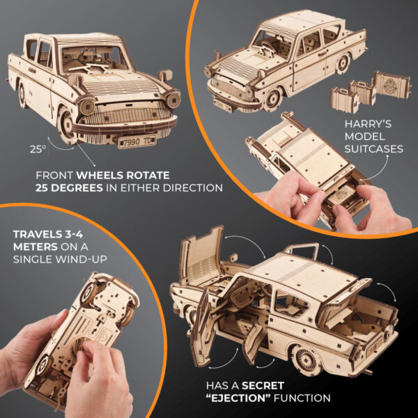 Holzpuzzle Ugears Fliegender Ford Anglia™  - Harry Potter – Bild 8