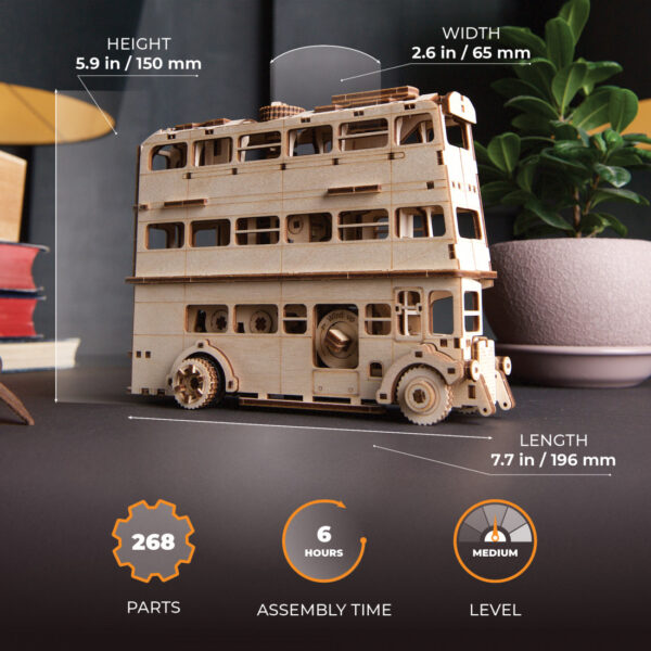 Holzpuzzle Ugears Knight Bus™ - Harry Potter – Bild 5