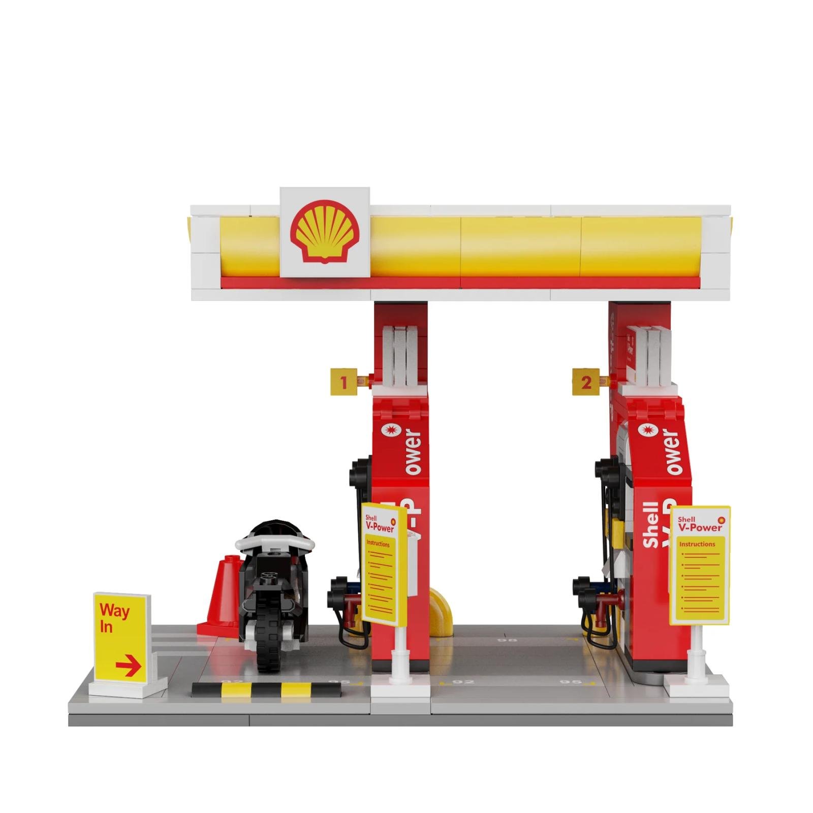 Shell Tankstelle CaDA C66028W Klemmbaustein Set