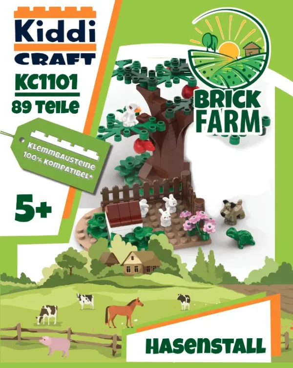 Kiddicraft KC1101 Hasenstall Klemmbaustein Set