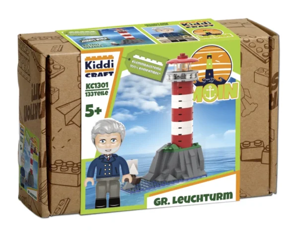 Kiddicraft KC1301 Großer Leuchtturm Klemmbaustein Set