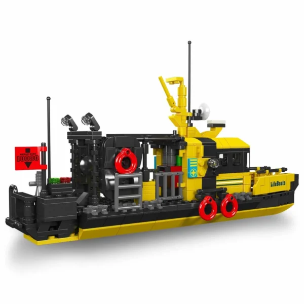 Mould King 10080 Norwegisches multifunktionales Rettungsboot Klemmbaustein Set – Bild 2