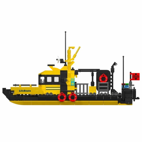 Mould King 10080 Norwegisches multifunktionales Rettungsboot Klemmbaustein Set – Bild 3