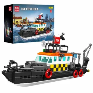 Mould King 10081 Britisches multifunktionales Rettungsboot Klemmbaustein Set