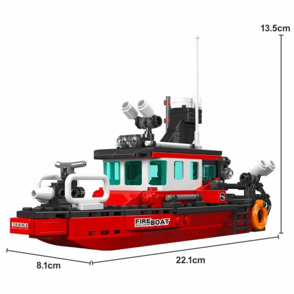 Mould King 10082 Feuerwehrschiff Klemmbaustein Set – Bild 4