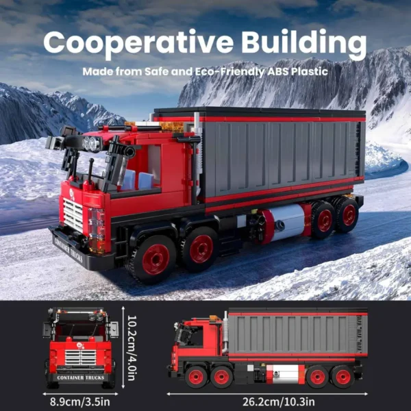 Mould King 24069 Schwerlast-Container-LKW-Baukasten - Klemmbaustein Set – Bild 3