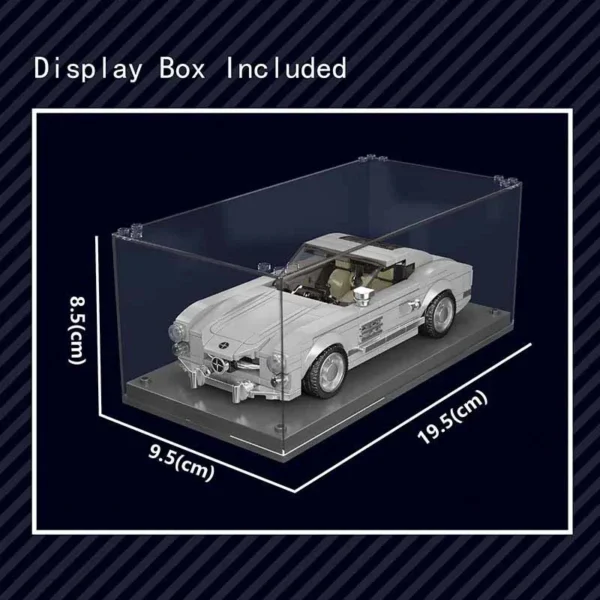 MOULD KING 27037 Mercedes Benz 300 SL inkl. Vitrine Klemmbaustein Set – Bild 5