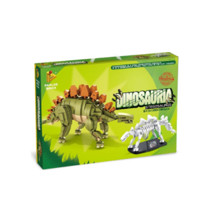 Panlos 612004 Stegosaurus inkl. Fossil – Detailreiches Dinosaurier Klemmbaustein Set